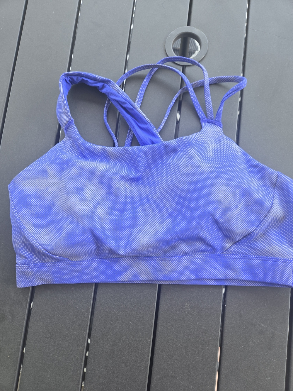 Athleta Train Free Reflective Sports Bra Medium Support XL Blue